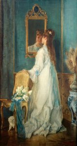 Alfred Stevens, Ragazza davanti allo specchio