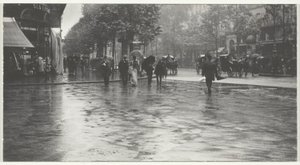 Una giornata piovosa sul Boulevard, Parigi
