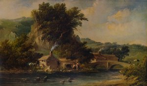 Scena a Dovedale, Derbyshire, 1836, 1938 da Alfred Vickers