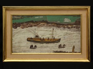 Tre barche tra il faro e la riva, c.1930