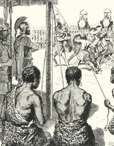 Galli prigionieri che combattono tra loro fino alla morte davanti ad Annibale per avere l