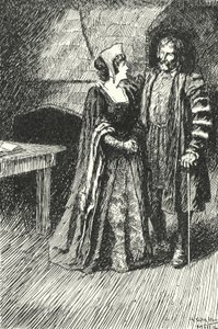 Margaret Roper, figlia maggiore di Sir Thomas More, visita suo padre in prigione, 1535 da Alfred Wallis Mills