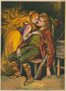 Hans Christian Andersen: La fanciulla di ghiaccio (litografia a colori)