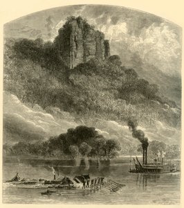Chimney Rock, vicino a Fountain City, 1874 da Alfred Rudolph Waud