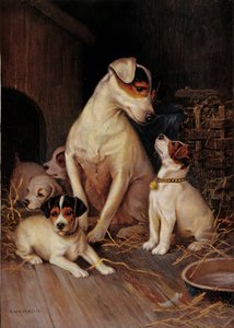 La bambina e i suoi cani da Alfred Weczerzick