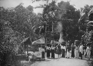 Un villaggio nella giungla, c1890, 1910