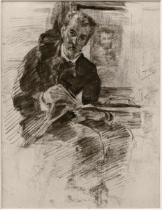 Uomo che legge da Alfred William Finch
