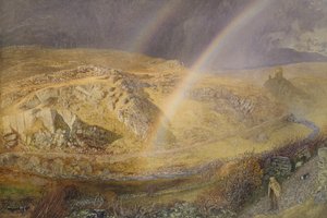 Arcobaleno di novembre nella valle di Dolwyddelan da Alfred William Hunt