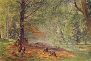 Carbonai nel Parco di Rokeby da Alfred William Hunt