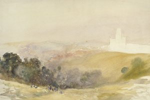 Durham dalle colline rosse, 1880-86 da Alfred William Hunt
