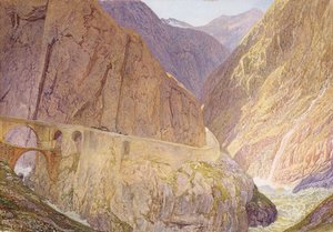 Il ponte del diavolo - Passo di San Gottardo da Alfred William Hunt