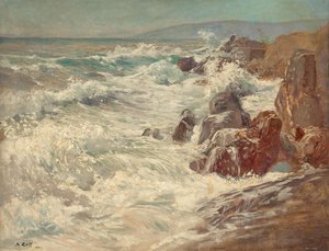 Surf sulla costa di Nervi da Alfred Zoff