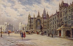 Case del Parlamento e la Statua di Riccardo Cuor di Leone da Alfred de Breanski