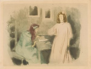 Due ragazze in un interno da Alfredo Müller (signed by artist)