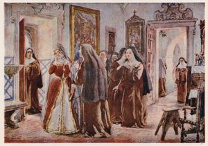 Maria Francisca di Savoia, Regina del Portogallo, nel Convento di Nostra Signora della Speranza, Lisbona da Alfredo Roque Gameiro