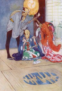 Illustrazione per La storia di The Mikado da Alice Bolingbroke (after) Woodward