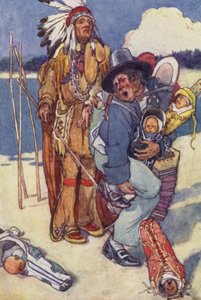 Infermiera ai piccoli indiani (litografia a colori) da Alice Bolingbroke (after) Woodward