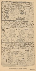 Pagina del Manoscritto Troano da Alice Dixon Le Plongeon