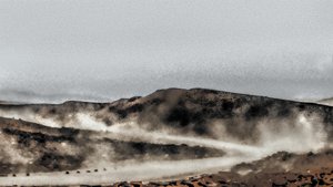 La strada per la città, 2020 (fotografia ridipinta a mano)