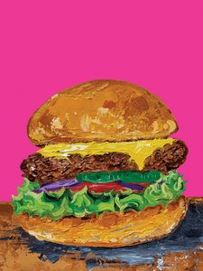 Cheeseburger in stile Pop Art