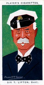 Sir Thomas Johnstone Lipton, 1° Barone, droghiere e velista britannico da Alick P. F. Ritchie