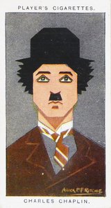 Carta di sigarette Player del 1926 raffigurante: Charlie Chaplin da Alick Penrose Forbes Ritchie