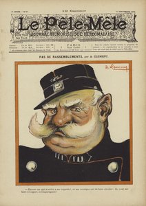 Pas de rassemblements. Illustrazione per Le Pele-Mele, 1902 da Aline Clement