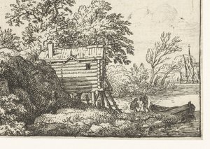 Paesaggio con capanna di pescatori da Allaert van Everdingen
