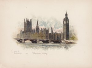 Londra Familiare: Case del Parlamento e Ponte di Westminster da Allan F. Barraud