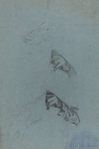 Studi di mani (verso) da Allan Ramsay