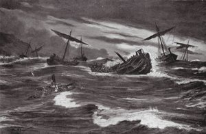 La flotta di Serse nella baia di Casthanea da Allan Stewart