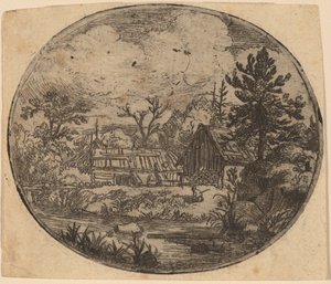 Amleto sulla riva di un fiume da Allart van Everdingen