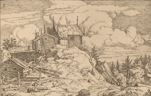 Amleto su una collina da Allart van Everdingen