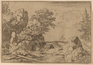 Cavaliere su un Ponte da Allart van Everdingen