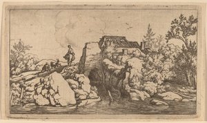 Cavaliere su un Ponte di Pietra da Allart van Everdingen