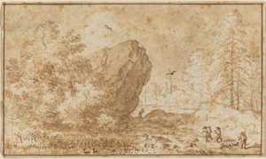 Paesaggio con Grande Roccia da Allart van Everdingen