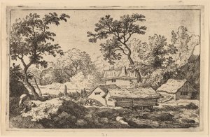 Mulino sotto una cascata, probabilmente c. 1645-1656