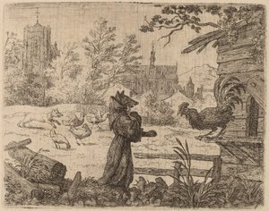 Reynard travestito da monaco, probabilmente c. 1645-1656 da Allart van Everdingen