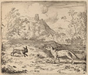 Reynard e il coniglio da Allart van Everdingen