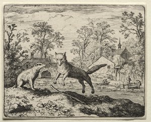Reynard la volpe: Reynard fa penitenza da Allart van Everdingen