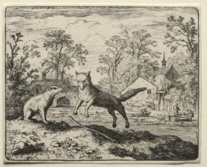 Reynard la volpe: Reynard fa penitenza da Allart van Everdingen