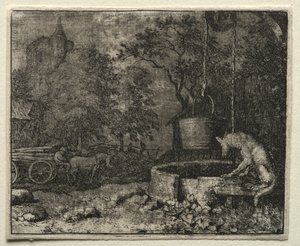 Reynard la Volpe: Reynard inganna la moglie del lupo da Allart van Everdingen
