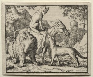 Reynard la volpe: Reynard e i suoi compagni da Allart van Everdingen