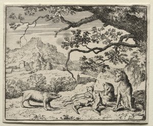 Reynard la volpe: Il tasso chiama Reynard a corte da Allart van Everdingen