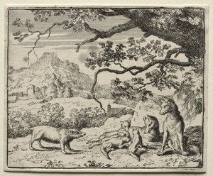 Reynard la Volpe: Il Tasso chiama Reynard a corte da Allart van Everdingen