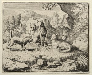 Reynard la volpe: Il gatto chiama Reynard a corte da Allart van Everdingen