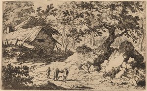 Cottage in rovina da Allart van Everdingen