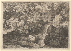 La cascata vicino al mulino ad acqua, XVII secolo da Allart van Everdingen