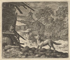 Il gatto sale su un fienile, 1650-75 da Allart van Everdingen