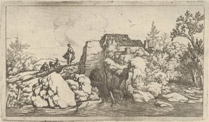 Il cavaliere sul ponte di pietra da Allart van Everdingen